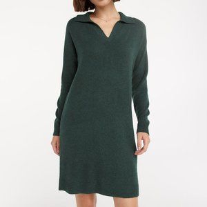 Green Long Sleeve Sweater Dress